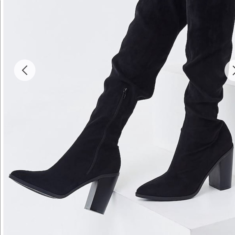 Faux suede Over - The - Knee Boots